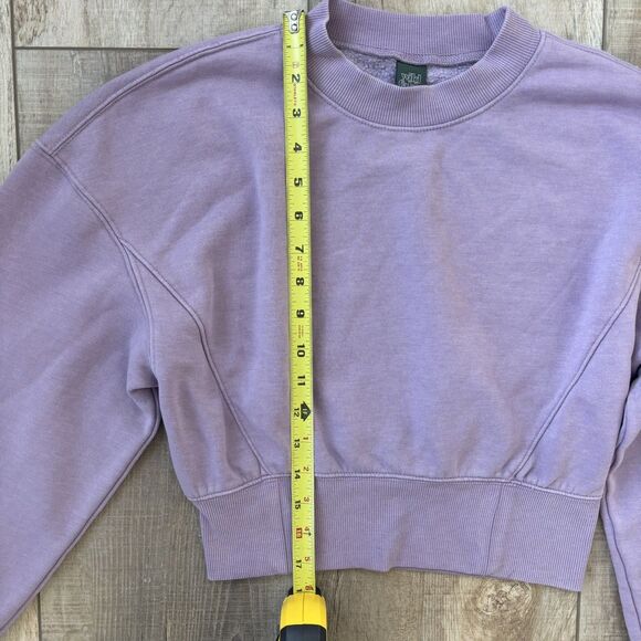Wild Fable Women Cropped Sweatshirt Purple Size XS Cozy Soft Lavender Athleisure - Picture 6 of 7